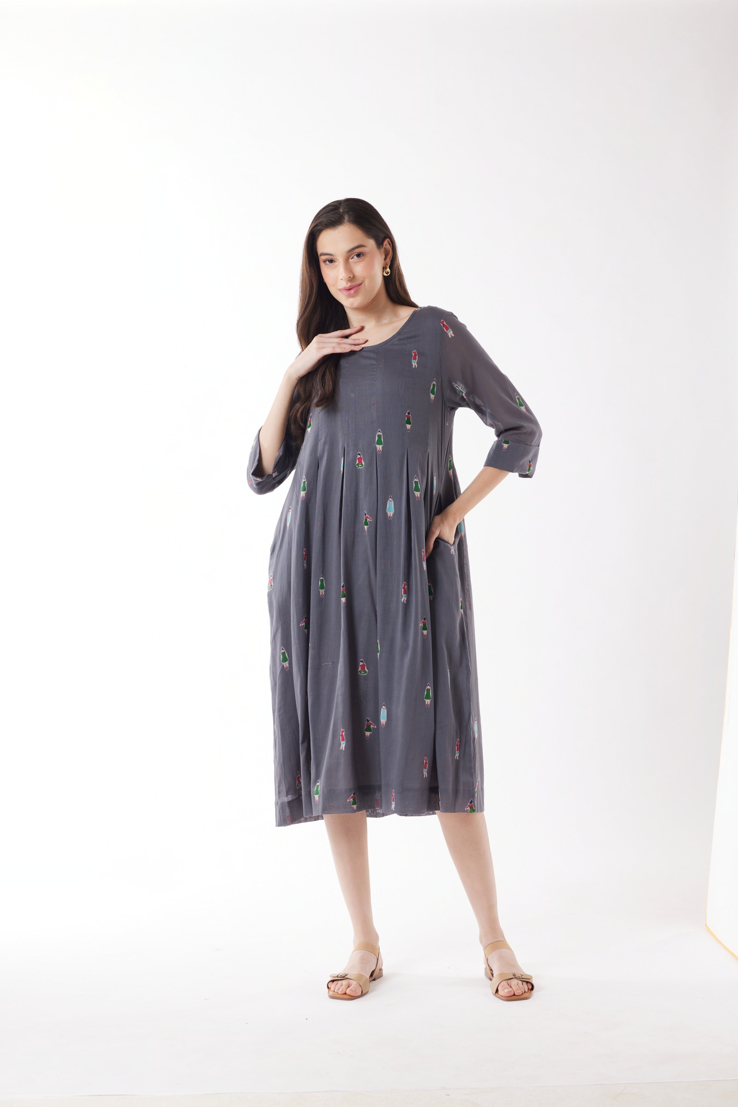 Au Hasard D'un Voyage - Lady Splash Midi Dress