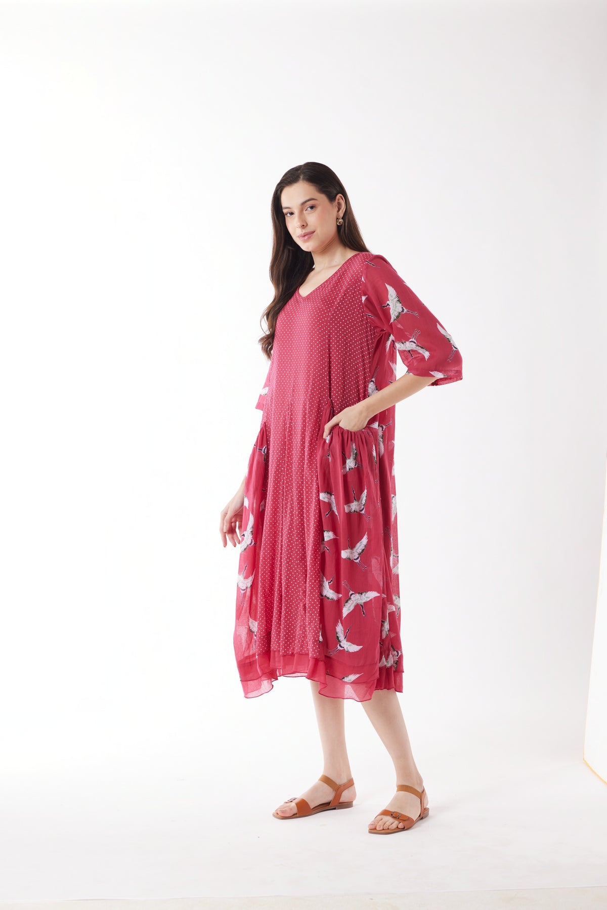 Au Hasard D'un Voyage - Flight & Freckle Midi Dress