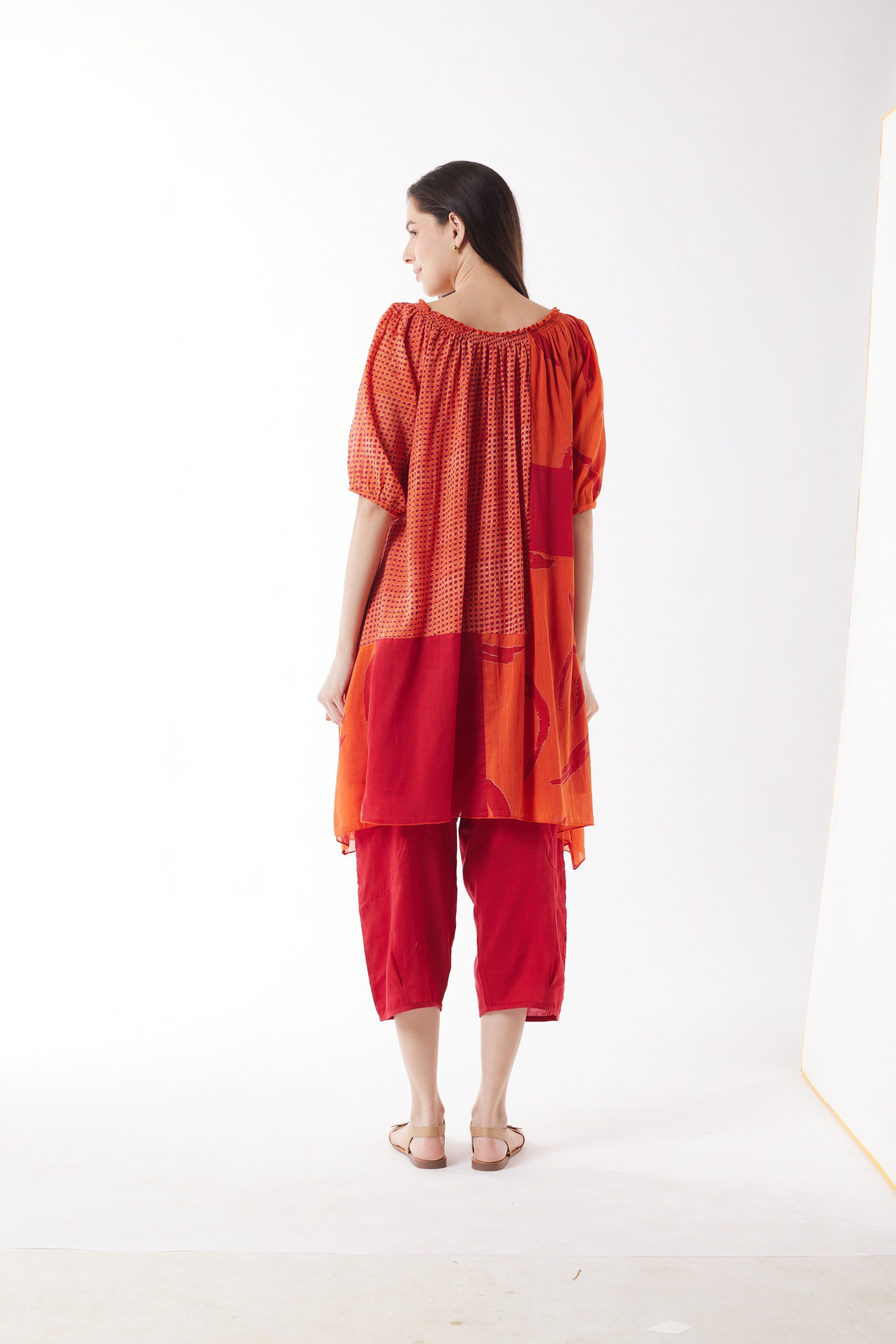 Au Hasard D'un Voyage - Tangerine Patchlight Tunic