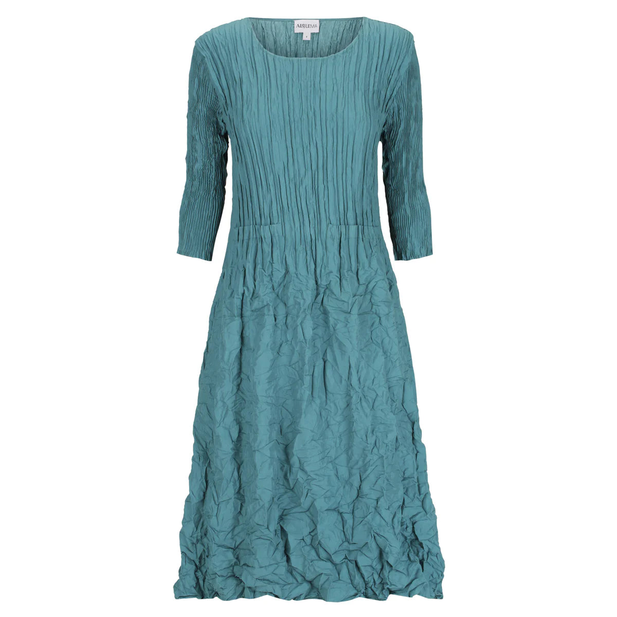 Alquema - 3/4 Sleeve Smash Pocket Dress in Smokey Blue
