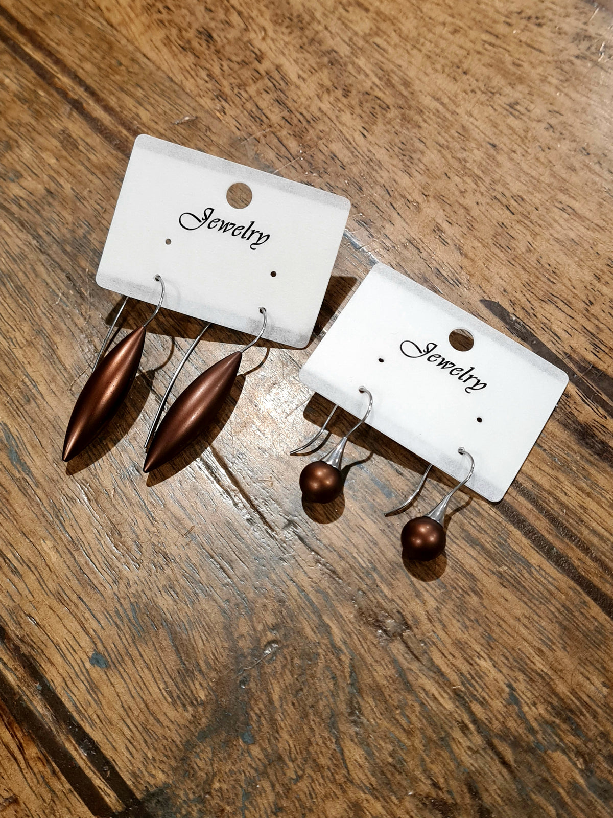 Matte Metal Minimalist Earrings - Maple