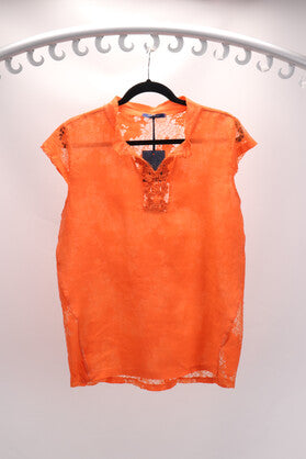 Linen & Cotton Lace Top