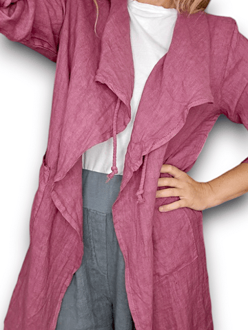 Helga May - Long Line Linen Jacket