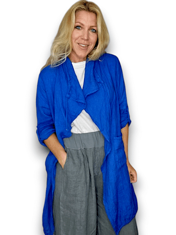 Helga May - Long Line Linen Jacket