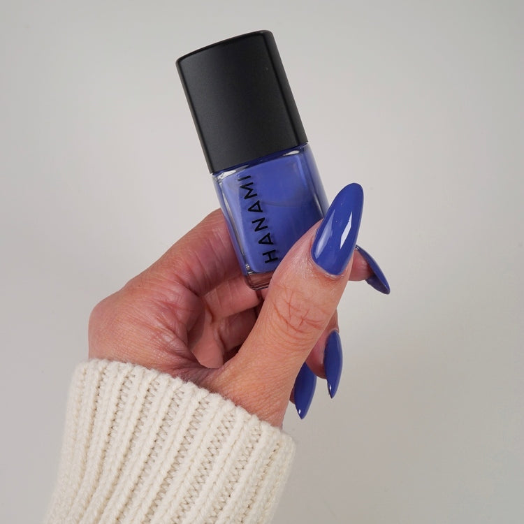 Periwinkle - Vibrant periwinkle blue with violet red undertones non-toxic nail polish at Linens & Treasures