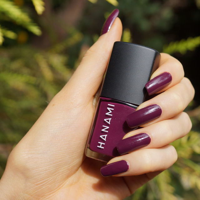 Hanami Sherry - plum wine non-toxic nail polish at Linens & Treasures