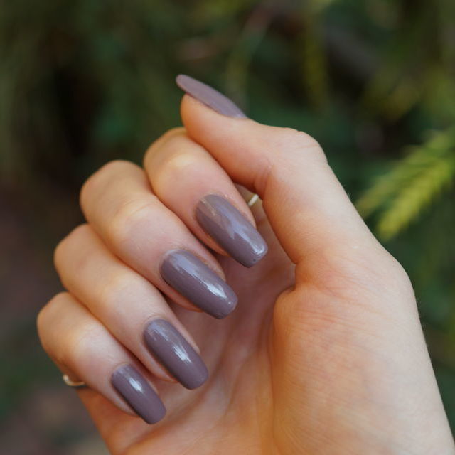 Stormy weather - coffee with purple undertones non-toxic nail polish at Linens & Treasures