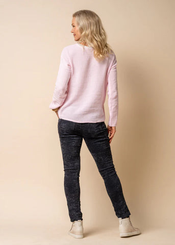 Imagine Fashion - Angerona Top Cotton/Linen Blend