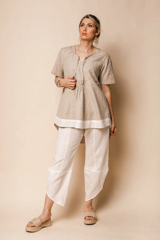 Imagine Fashion - Tansey Linen Cotton Blend Top