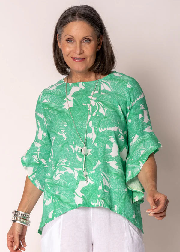 Imagine Fashion - Rennie Summer Top in Capri Green
