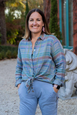 Linen Plaid Shirt