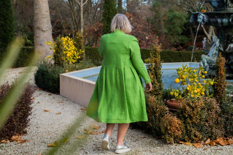 Linen Duster Coat Single Button