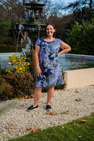 Linen Jungle Print Dress