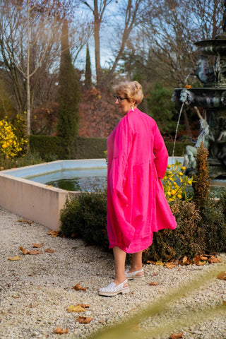 Linen Duster Coat Single Button