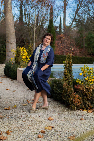 Linen Pleated Pocket Dress - Plus Size