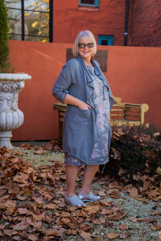 Helga May - Long Line Linen Jacket