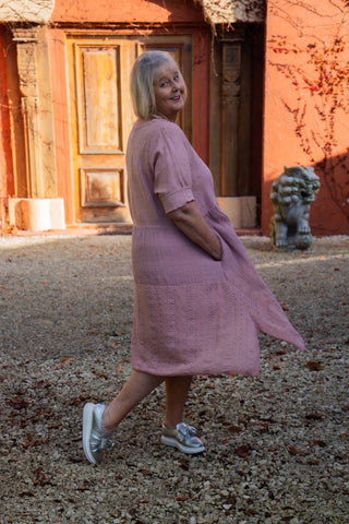 Linen Lace Border Dress