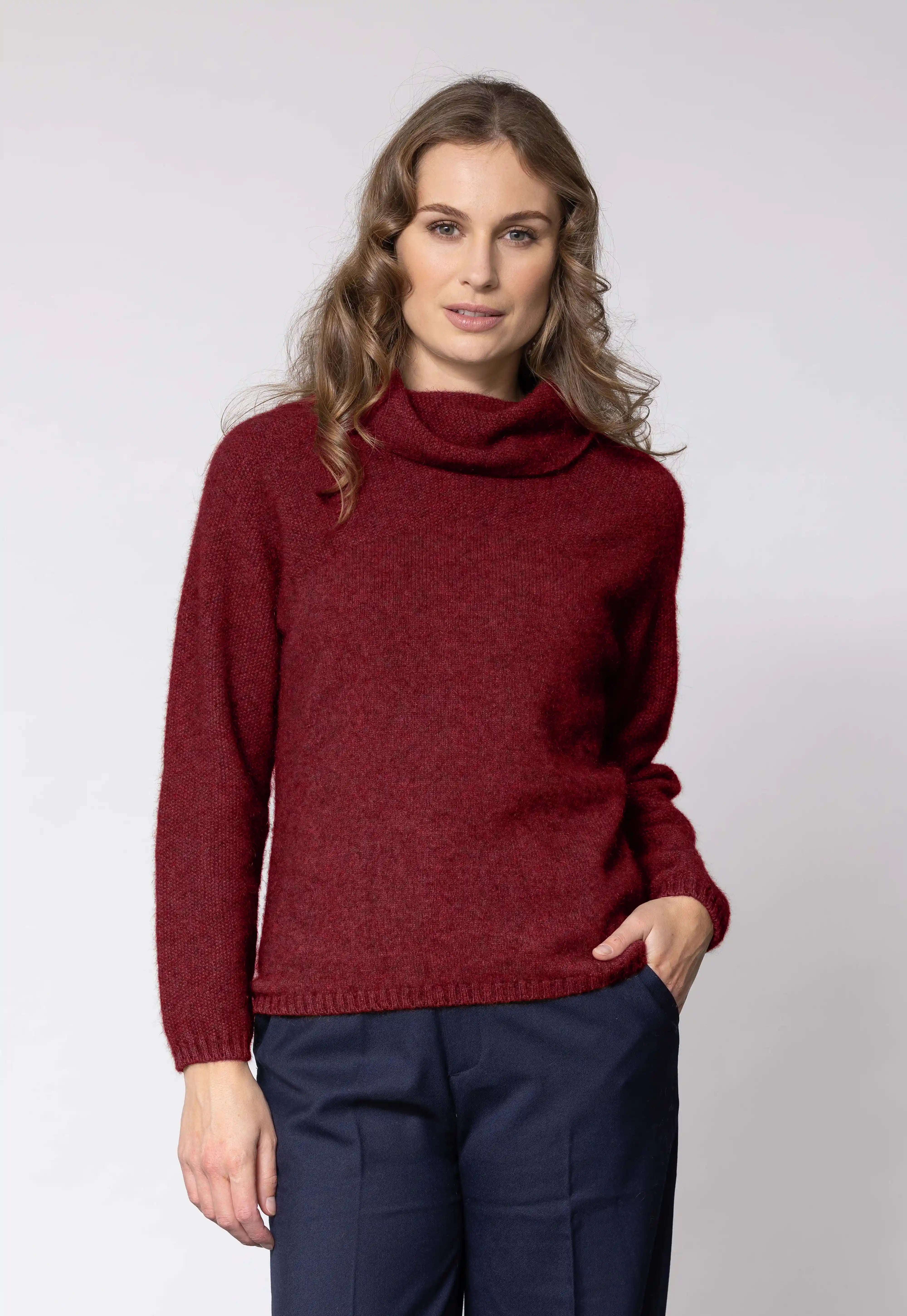 Noble Wilde Moss Stitch Cowl Jumper