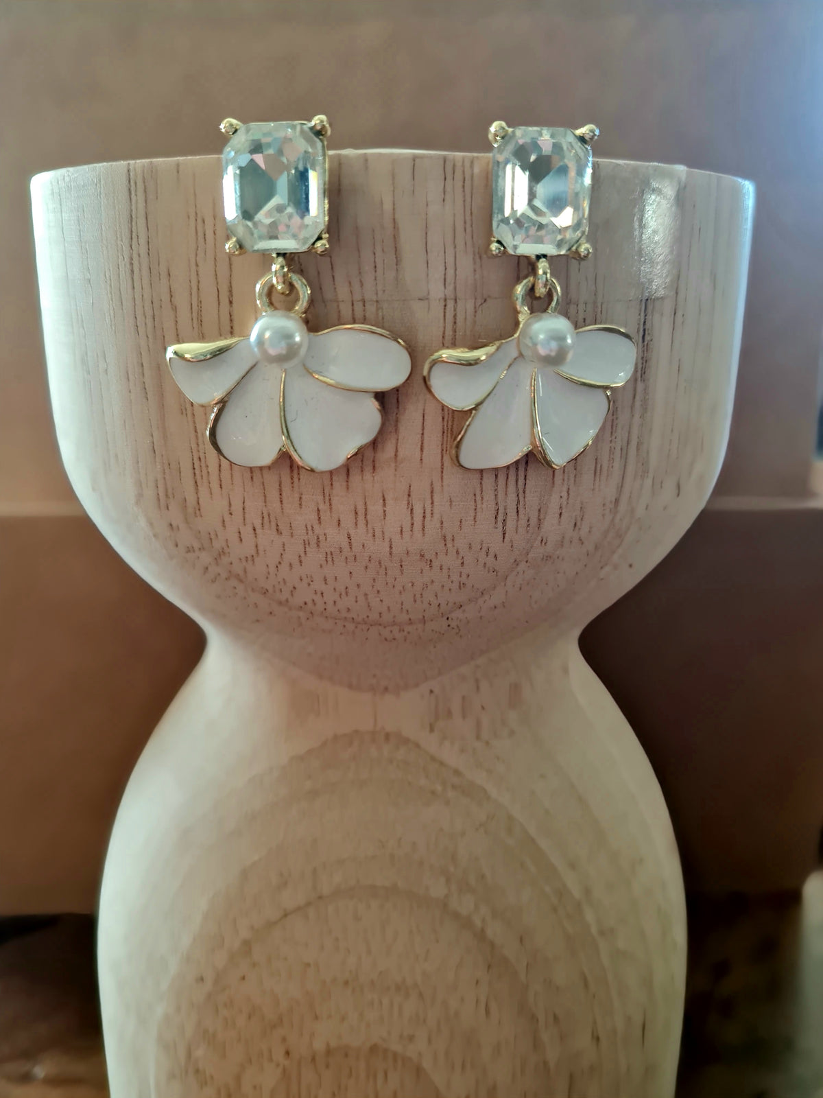 Crystal & Enamel Drop Earrings