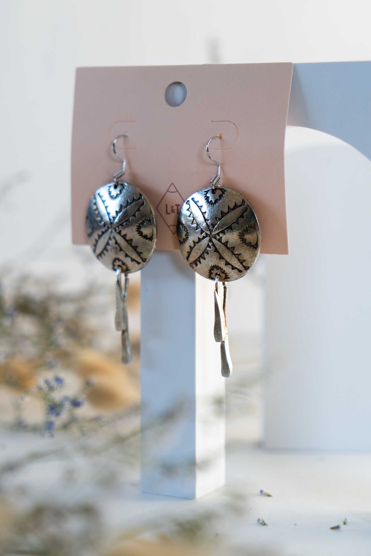 Disc Drop Earrings