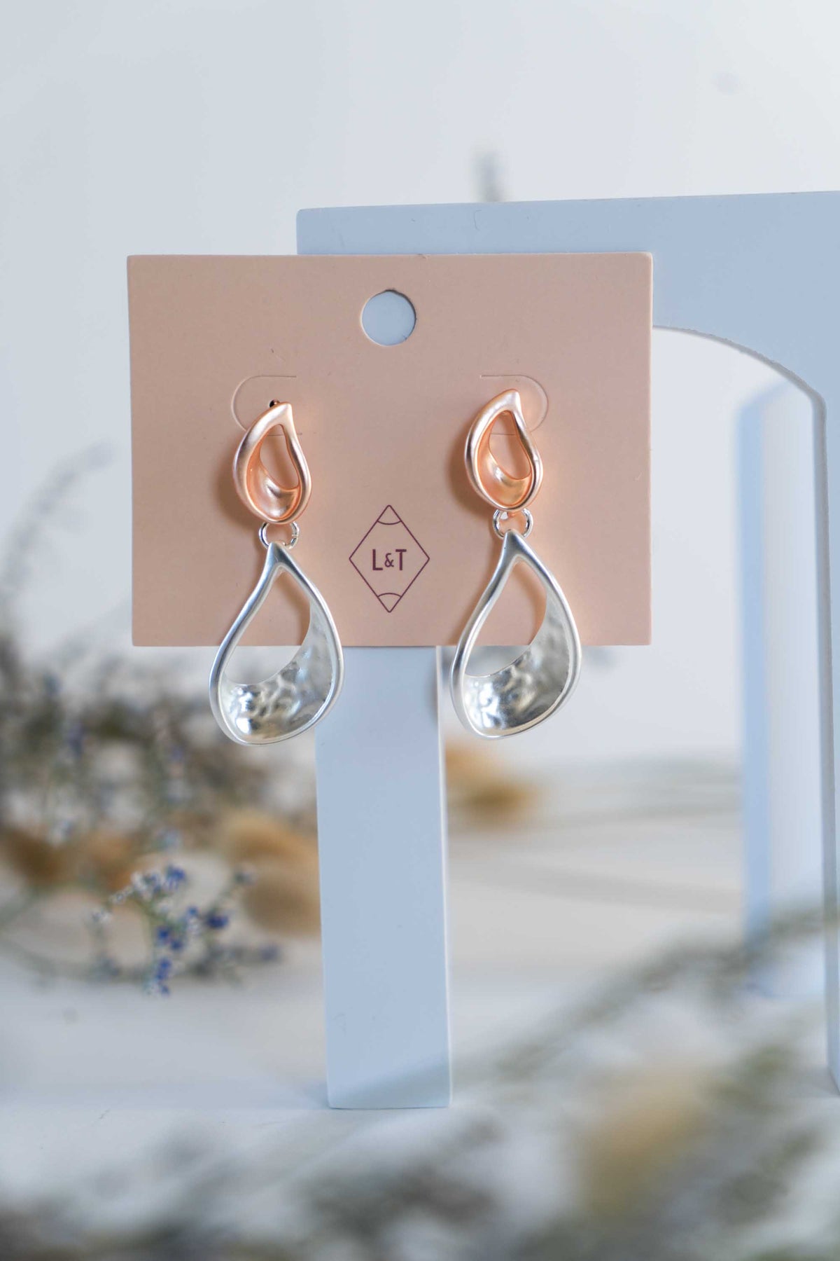 Geometric Twisted Drop Earrings