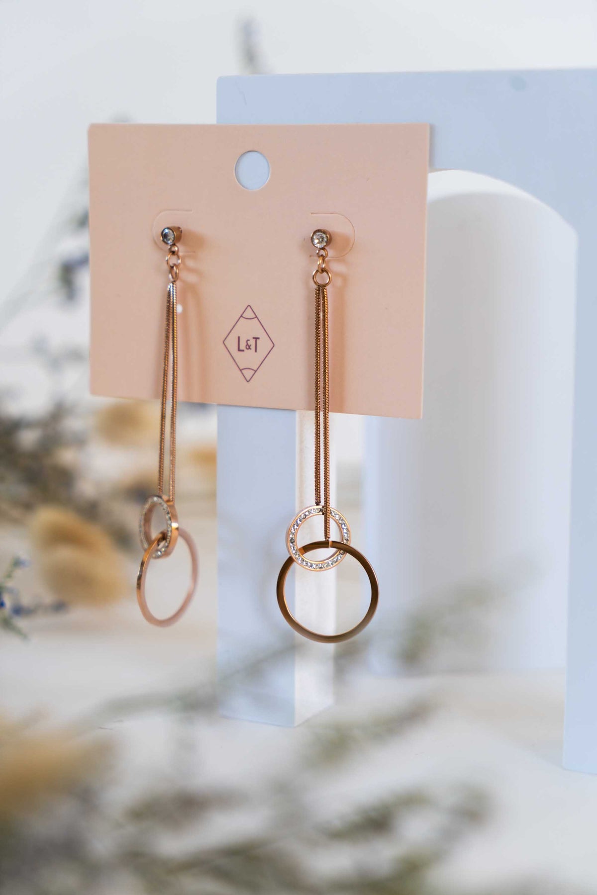 Rose Gold Thread Earrings