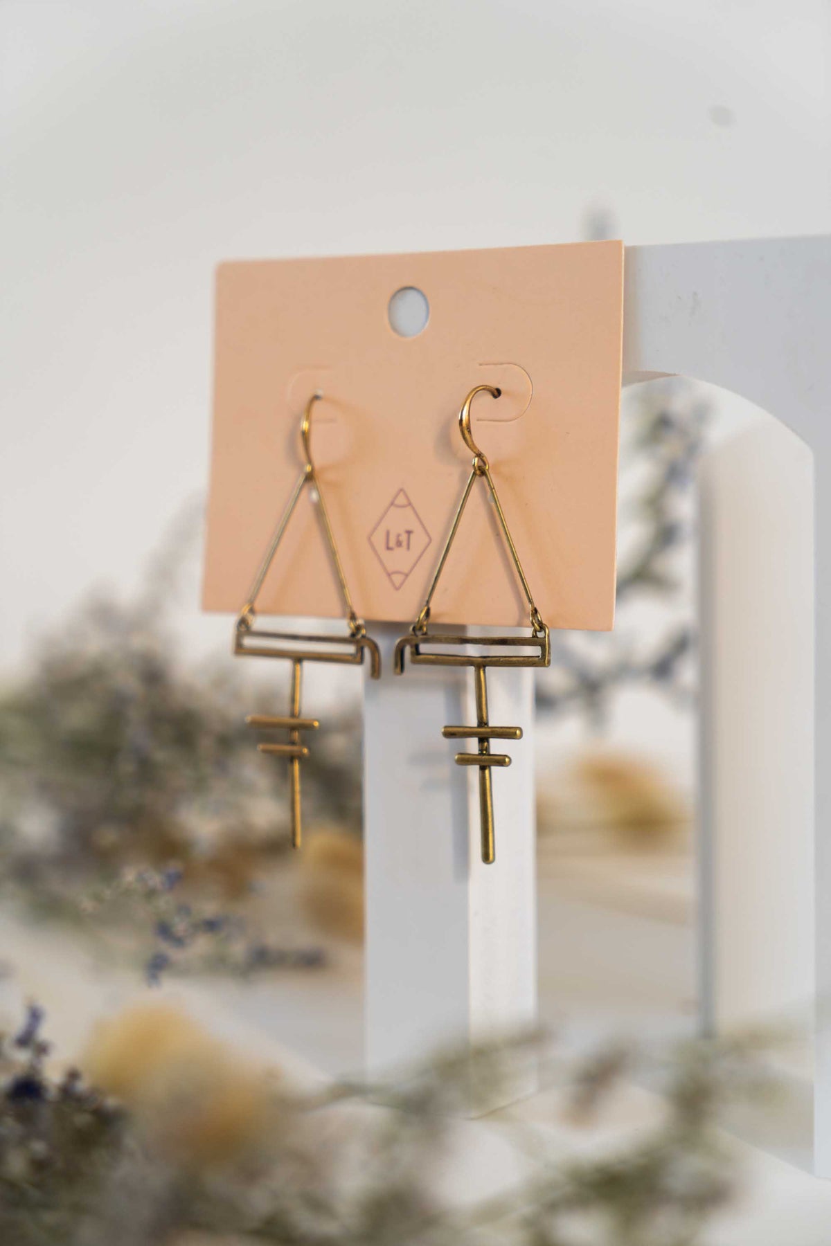 Brass Suspension Earrings