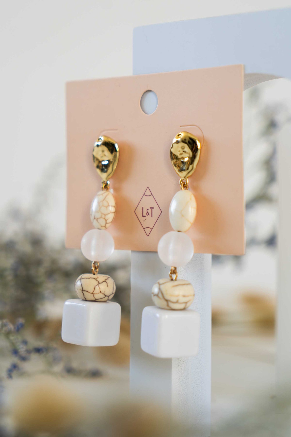 Resin & Stone Earrings