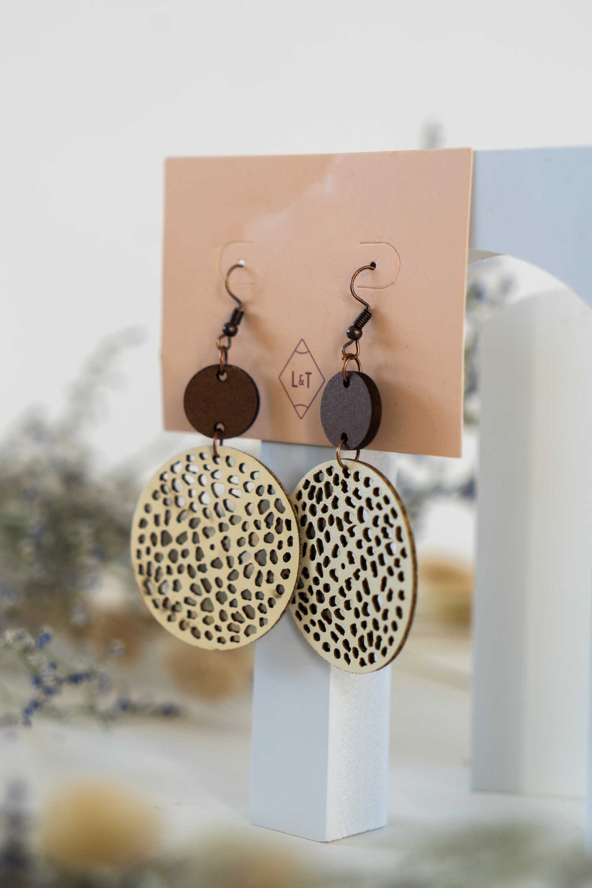 Leather Hole Punched Earrings
