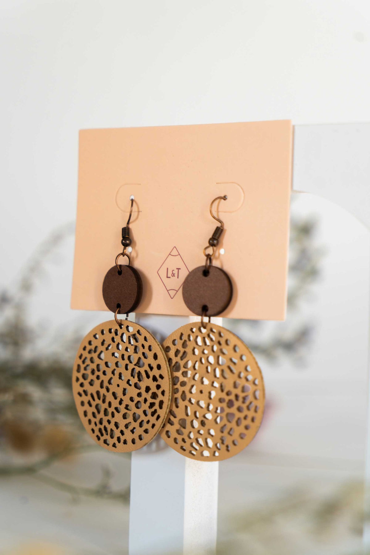 Leather Hole Punched Earrings