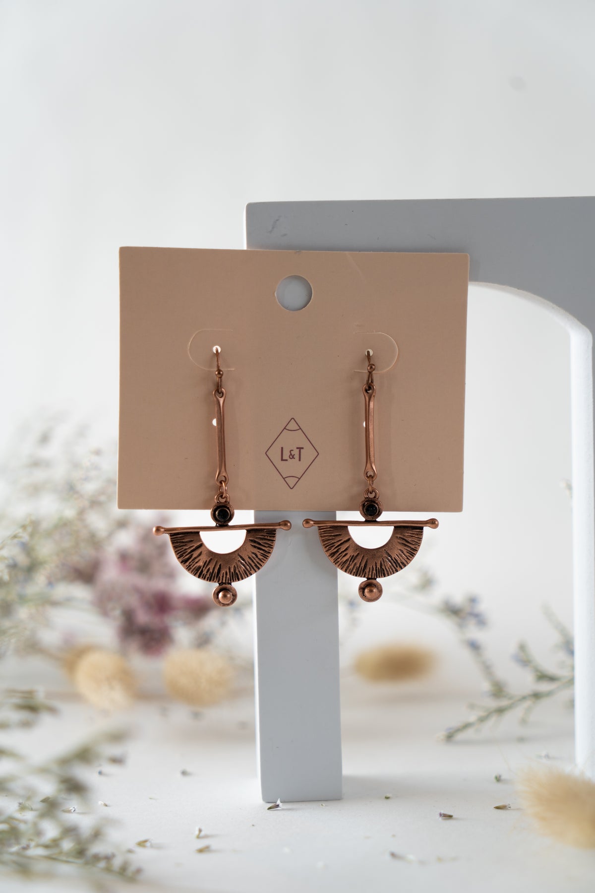 Vintage Copper Drop Earrings