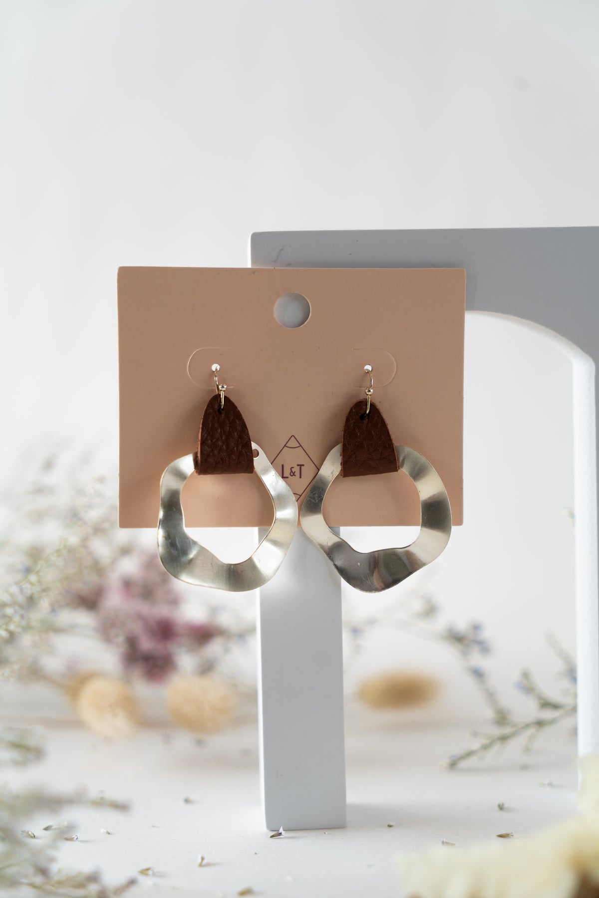 Silver & Leather Earrings