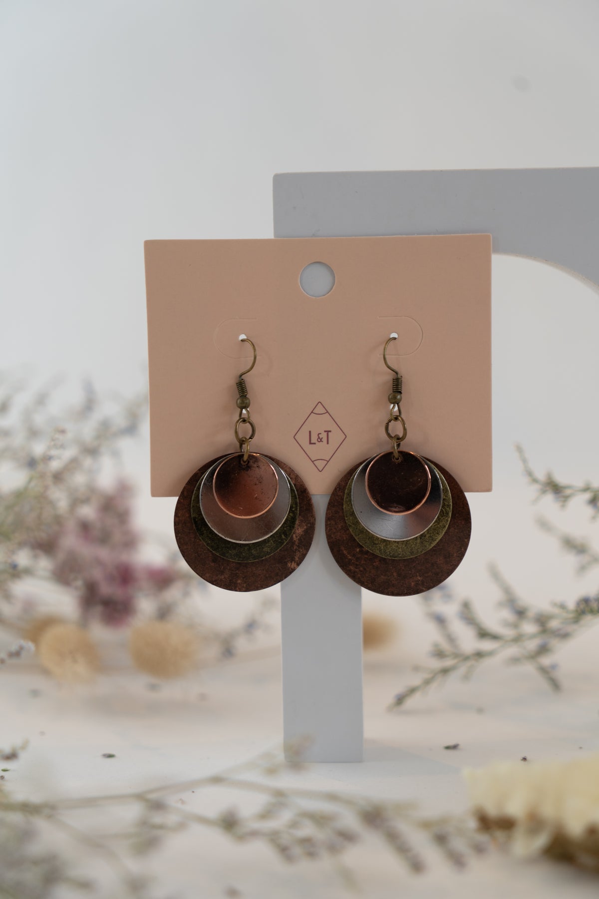 Metal Mix Disc Earrings