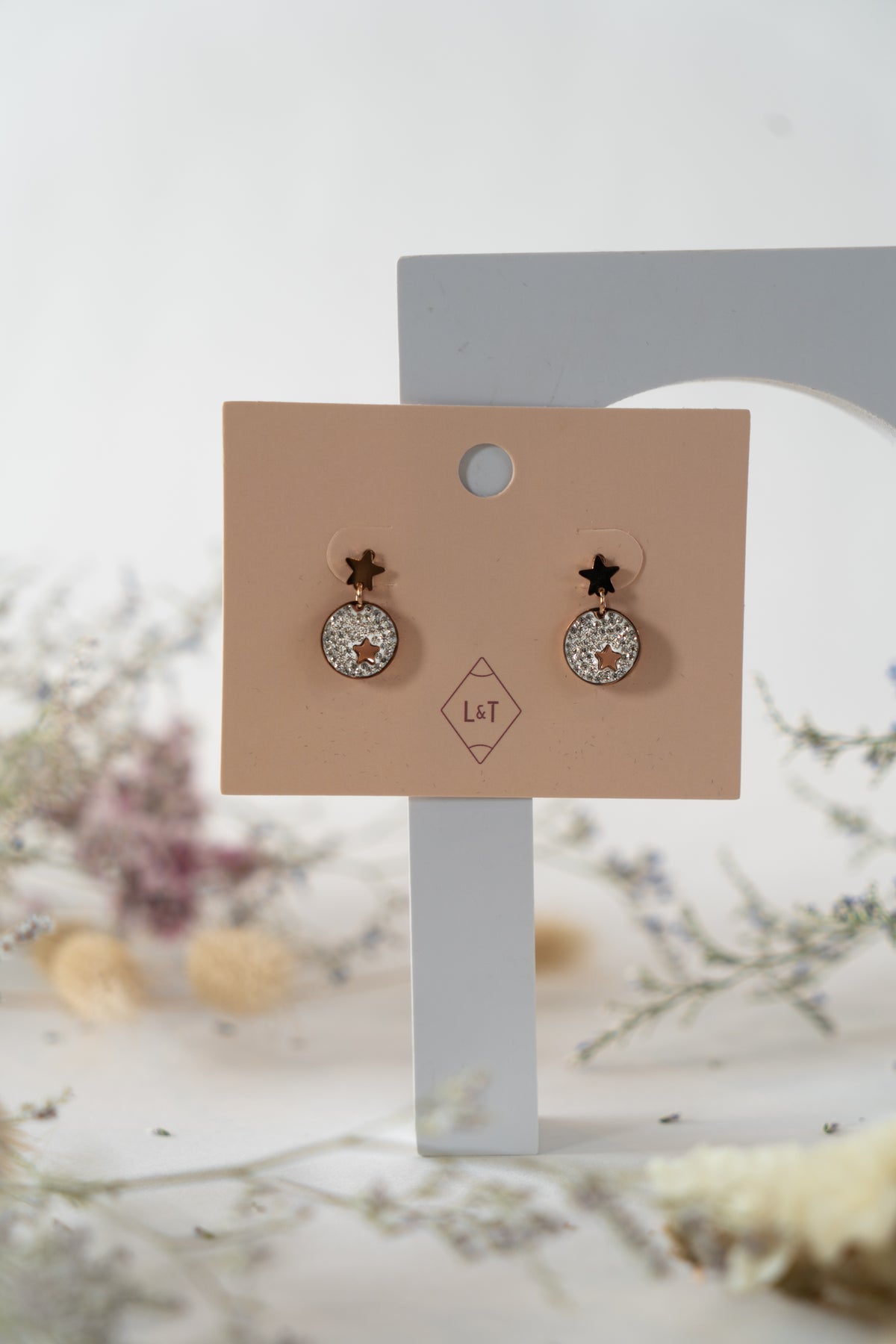 Crystal Star Droplet Earrings