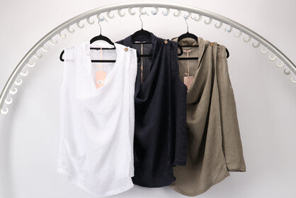 Linen Wrap Front Top