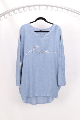 Linen Pastel Tunic Top