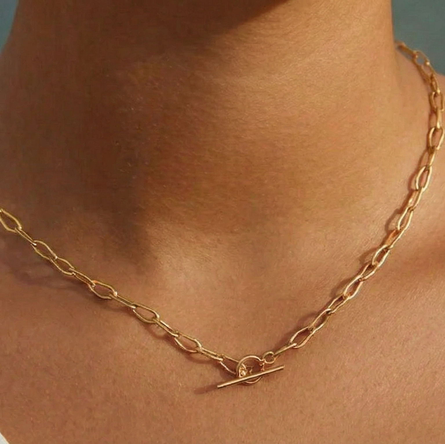 Toggle Chain Rose Gold Choker | Emberlink