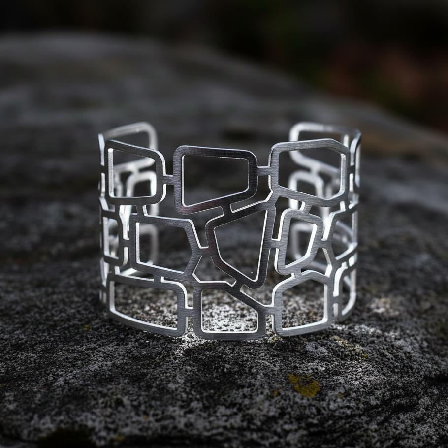 Silver Cuff Bracelet | Orbit