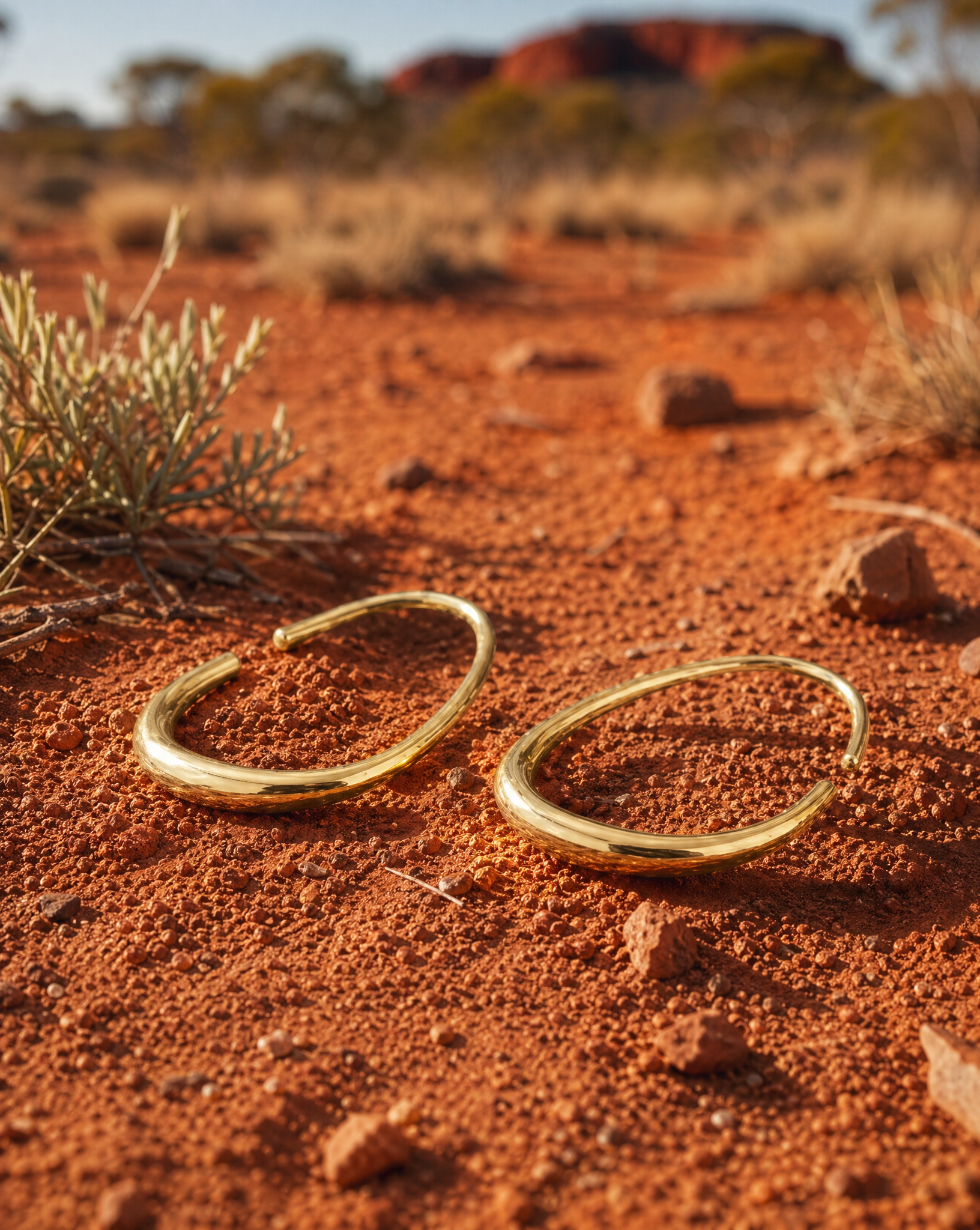 Sculptural Rose Gold Earrings | Flare Hoops