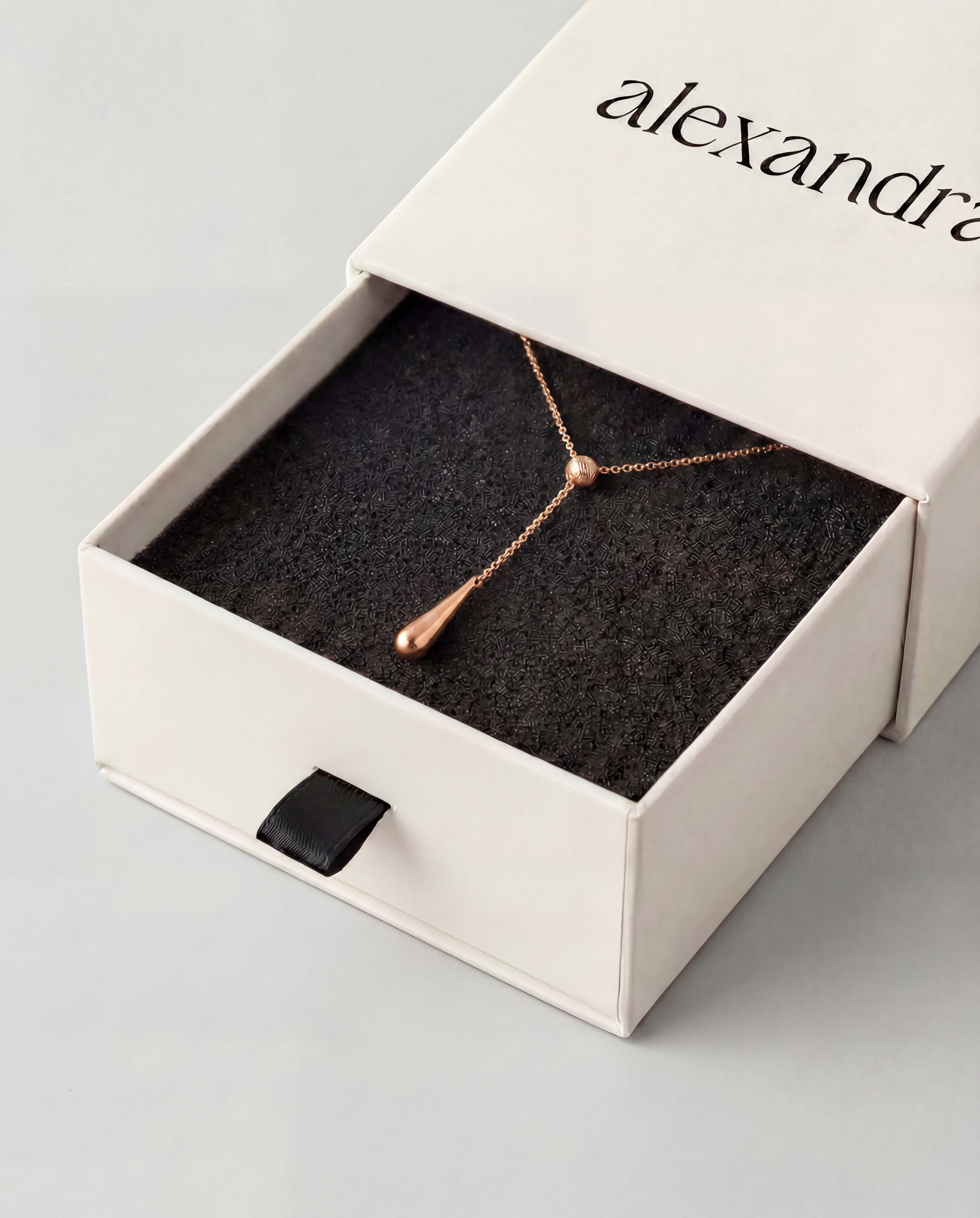 Rose Gold Lariat Necklace | Lucent Australis