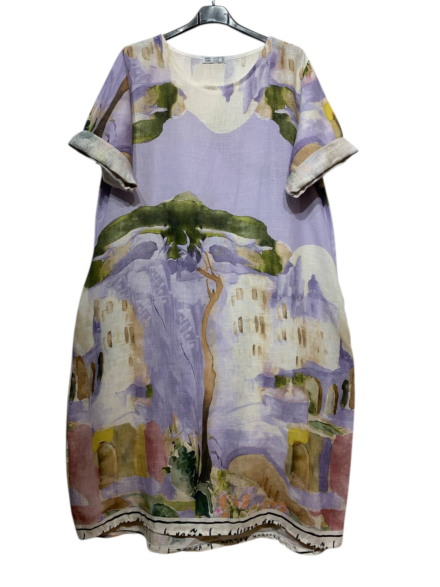 Linen & Cotton House - Printed Linen Dress