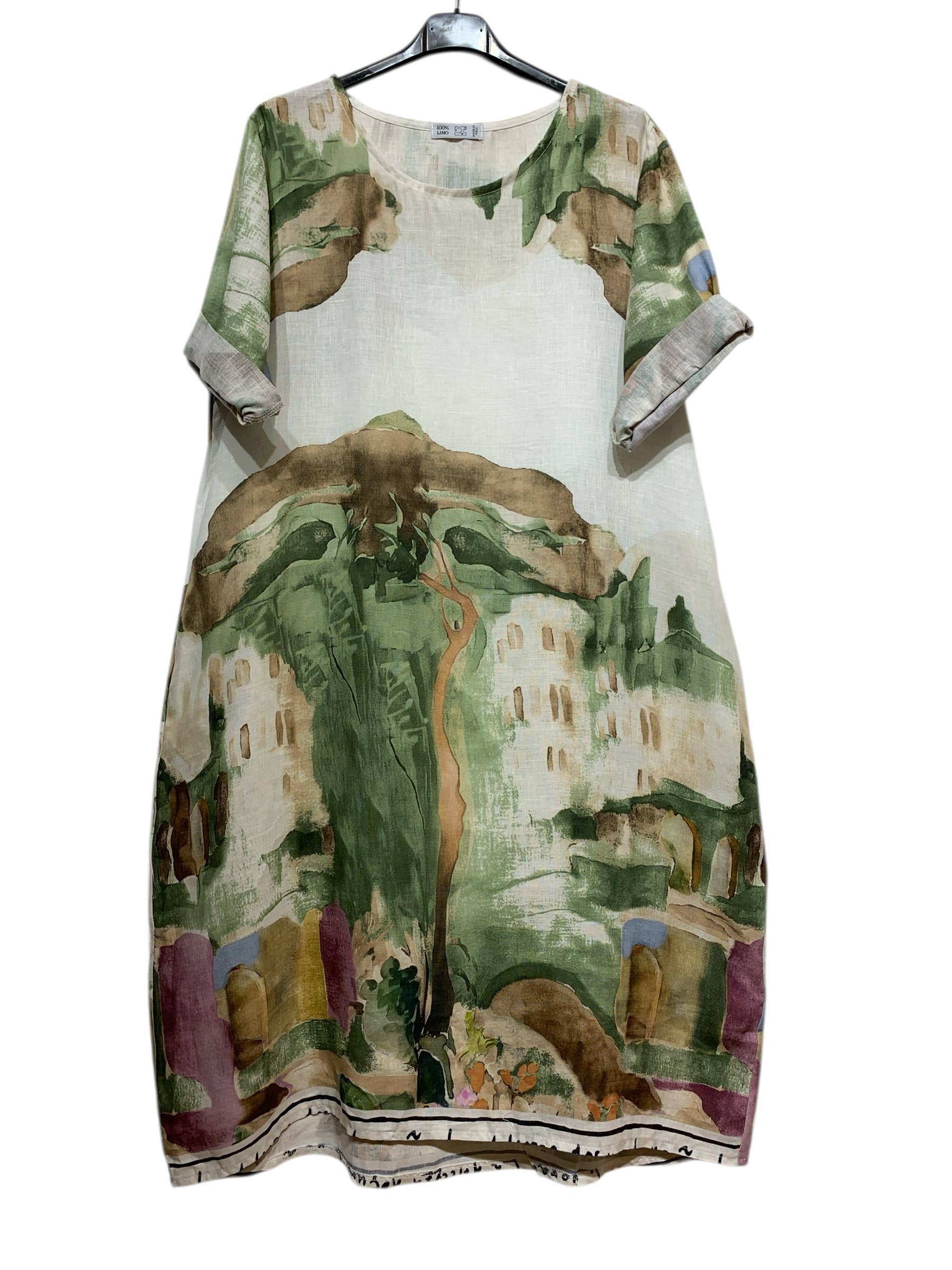 Linen & Cotton House - Printed Linen Dress